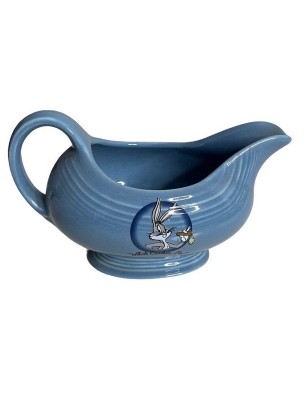 FIESTA Bugs Bunny Blue Gravy Boat Warner Bros Looney Tunes Homer Laughlin China